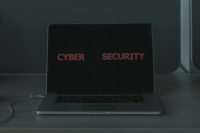 Laptop With Cyber Security Text on the Screen